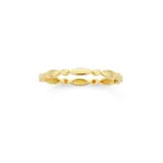 9ct Gold Oval & Marquise Pattern Stacker Ring
