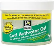 Ampro Long-Aid Activator Gel - Enriched with Aloe Vera, Protein, and Vitamin B Complex - Brings Essential Moisture to Strands - Defines Your Natural Curls - Extra Dry - 10 oz