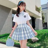 在飛比找蝦皮購物優惠-韓式童裝鋪 JK套裝 學院風jk制服女生裙子套裝6-12歲中