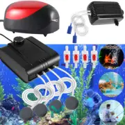 Silent Air Pump Large Aquarium Fish Tank Pump Hydroponic Oxygen 2/4 Outlet Pump