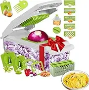 Veggie Chopper - Onion Chopper Dicer Food Cutter,Multifunctional Kitchen Gadgets Onion Dicer Slicer with Container for Potato Salad Veggie Carrot Tomato