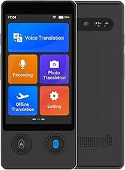 ANFIER Offline Language Translator Device [Latest AI Voice Translator - W12] 144 Languages and Accents 97% Accuracy 0.5S Fast Response with 3.7 inch Touchscreen Instant Two Way Translation