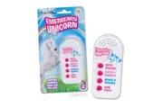 Archie McPhee 9cm Emergency Unicorn Button Plastic Party Gag Kids Sounds Toy