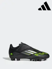 adidas Black/Grey Kids F50 Club Hook and Loop Firm/Multi Ground Boots (AP8403) | $81