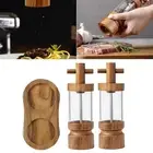 2 Pieces Manual Salt and Pepper Grinders Salt Grinder Mills for BBQ Tabletop