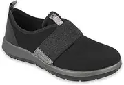 [dr Orto SYSTEM] Dr Orto - Women’s Casual Shoes Lily - Black Slip-ons with Suede-Like Material Orthopedic Everyday Walking Footwear Leather Lining Lightweight and Comfortable Ideal for Sensitive Feet, Black, 3.5 UK