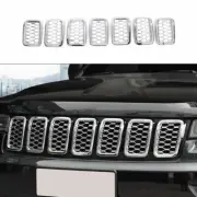 For Jeep Grand Cherokee 2017-2021 Chrome Front Grille Mesh Grill Insert Cover
