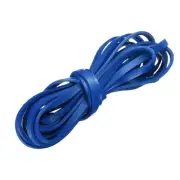 Flat Leather Cord, 3.3 Yard 5mm Leather String Strips for DIY Crafts Blue
