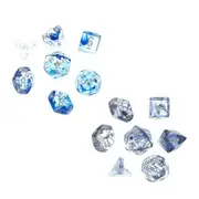 [Chessex] D7 Die Set Dice Nebula Polyhedral (7 Dice) - Dark Blue/White