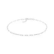 Sterling Silver 25cm Flat Link Anklet