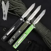440C Scalpel Blade Pocket Folding Utility Knife G10 Handle EDC Outdoor Camping