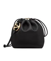 Valentino VLogo Signature Drawstring Bucket Bag One size black