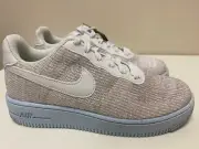 Youth 5.5Y / Womens 7 Nike AF1 Crater Flyknit (GS) White/Photon Dust DH3375 101
