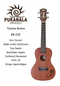 在飛比找樂天市場購物網優惠-【非凡樂器】Pukanala 雕刻刺青系列 PU-CTC 2