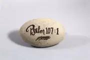 Pocket Stone Psalm 107:1 Give thanks to The Lord Bible Verse Brand NEW