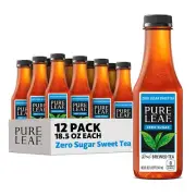 Pure Leaf Zero Sugar Sweet Tea 18.5oz 12-Pack – Real Brewed, Refreshing