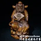 5" Old Boxwood Carved Taoism Zhong Kui Statue Devil Catcher Feng Shui Home Decor
