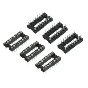 DIP IC Chip Socket Adapter Round Pin 16P 2.54mm Pitch IC Socket, 6 Pack