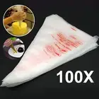 100pcs Icing Bags Bakeware Baking Tool Disposable Plastic Piping Icing Bags Mini