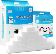 Melamine Magic Sponge - 1.18 Inch Thick Scratch-Free Cleaning Pads for Burnt Pots, Soap Scum, Shoe Soles & Ceramic Surfaces, Non-Abrasive Household Eraser (50 Ct (Ultra-Durable))