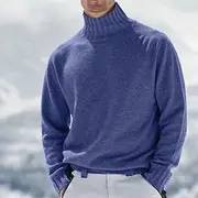 Men's Sweater Pullover Sweater Jumper Mens Turtle Neck Jumper Jumper Ribbed Knit Regular Knitted Plain Turtleneck Modern Contemporary Work Daily Wear Clothing