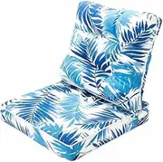 XXPILOS Outdoor Chair Cushions Seat/Back Set Patio Furniture Cushion Indoor & Outdoor 19x19 Inch with Ties Waterproof Home Garden