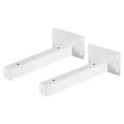 Floating Shelf Brackets, 2pcs 6"(150mm) Wall Mounted Shelf Supports, White