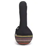 4 String Banjo Bag Gig Ethnic Style Cotton With Adjustable Straps Instrument FFG