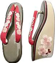 [アンドウ] Ando NO.52 Women's Zori Sandals with Cherry Blossom Heels