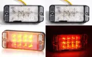 MINI LED STOP/TAIL/INDICATOR LAMPS CLEAR LENS LIGHTS TRAILER CHASSIS TRUCK LORRY