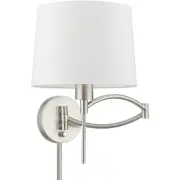 Livex Lighting 40044-91 Allison Swing Arm or Wall Lamp Brushed Nickel
