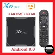 US Plug X96 MAX Plus 4+64 GB Smart TV Box QUAD Core SET TOP Android BOX Wifi 4K