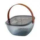 Fruit Bowl Organizer with Lid Serving Dishes Trays Platters Easy to Clean Gifts