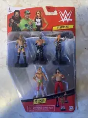 WWE Figures Masters Set Warrior Mysterio Rock Lynch WWF Universe Stampers NEW