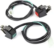 Kill Start Switch, 22mm Universal Motorcycle Starter Kill Switch, Handlebar Ignition Dual Button Motorcycle Switch for ATV Dit Bike