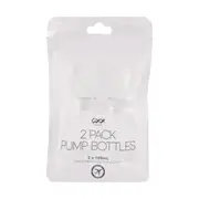 OXX Travel 2 Pack Pump Bottles - White and Clear