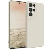 MCC For Samsung Galaxy S21 Ultra 5G Soft Liquid Silicone Shockproof Case Cover G998 [White]