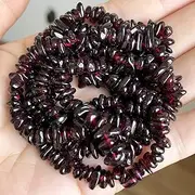 [KAFANYA] 5-8mm Natural Irregular Red Garnet Stone Beads Gravel Chips Loose Spacer Beads for Jewelry Making DIY Earring Necklace 33" Inches,Garnet,3-5mm 16inches