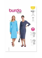 BURDA 5861 MISSES DRESSES Sewing Pattern Sizes 8 - 18 Skill: AVERAGE