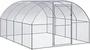 VRAXO Outdoor Chicken Coop 3x4x2 m Galvanised Steel -38.35KG,3095464