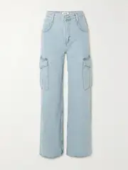 [AGOLDE] AGOLDE - + Net Sustain Minka High-rise Wide-leg Cargo Organic Jeans - Light denim - 30 30 Blue