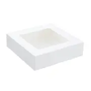 72 x WHITE 7LT SQUARE BAKERY BOX 30x30x8cm Charcuterie Grazing Cookie Treat Box Gift Bakery Pastries Cake Cookies Gifts Party Favours Box