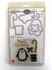 Sizzix Framelits & Stamps Set 658210 Penguin & Candy Cane Stephanie Barnard