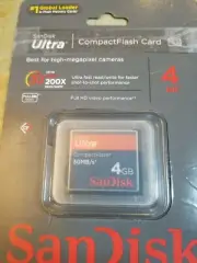 SanDisk CF 4GB Ultra 30MB/s Compact Flash Memory Card 15MB/s (SDCFH-004G-A11C)