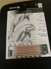 Sketch By Number Paint By Number Kit Comb Set Dolphin Pencils Art Supply