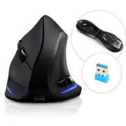 Vertical Wireless Mouse Game Rechargeable Ergonomic Mouse RGB Optical USB Mice F