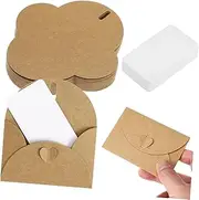 ZUNOXAZ 60 Sets Envelopes with Blank Cards for Love Letters Wedding Invitations and Greeting Notes Rustic Envelope for Multi Purpose Use