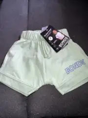 Bonds size 00 shorts baby green and purple new with tags