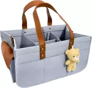 HITOUR Diaper Caddy Organizer,Nursery Storage Basket, Caddy Organizer for Por...