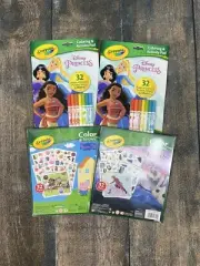 Crayola Coloring Bundle! Disney Princess, Peppa Pig & Frozen! Stickers, Markers!